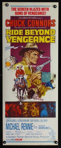 4w470 RIDE BEYOND VENGEANCE insert '66 Chuck Connors, the new giant of western adventure!