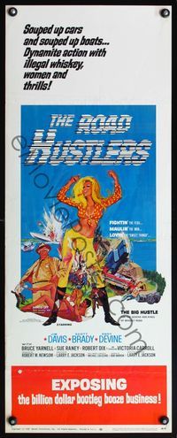 4w481 ROAD HUSTLERS insert '68 sexy art & dynamite action with illegal whiskey, women and thrills!