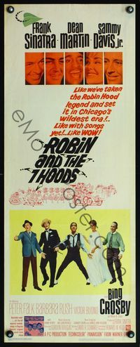 4w484 ROBIN & THE 7 HOODS insert '64 Sinatra, Dean Martin, Sammy Davis Jr, Bing Crosby, Rat Pack