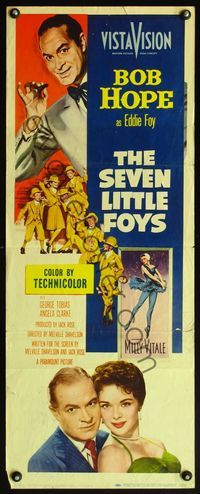 4w515 SEVEN LITTLE FOYS insert '55 Bob Hope with his 7 sons & close up with Milly Vitale!