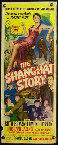 4w522 SHANGHAI STORY insert '54 sexy smoking Ruth Roman was powerful & knew everybody, mostly men!