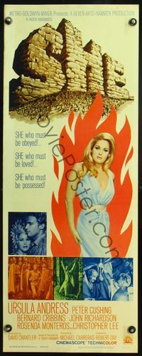 4w525 SHE insert '65 Hammer fantasy, sexy Ursula Andress, who must be possessed!
