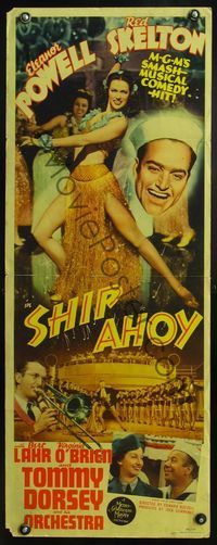 4w530 SHIP AHOY insert '42 sexiest full-length Eleanor Powell, sailor Red Skelton, Tommy Dorsey
