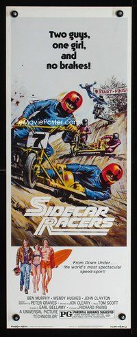 4w535 SIDECAR RACERS insert '75 motorcycle racing from Down Under, two guys, one girl, no brakes!