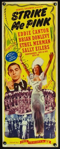 4w613 STRIKE ME PINK insert R45 wacky Eddie Cantor, full-length singing Ethel Merman!