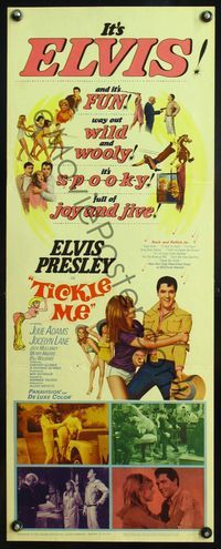4w670 TICKLE ME insert '65 great art of Elvis Presley, sexy Julie Adams & Jocelyn Lane!