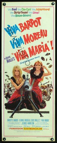 4w709 VIVA MARIA insert '66 Louis Malle, sexiest French babes Brigitte Bardot & Jeanne Moreau!