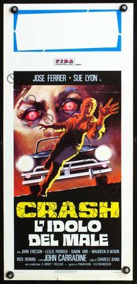 4w788 CRASH Italian locandina '77 Charles Band directed, wild horror artwork!