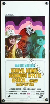 4w861 KOTCH Italian locandina '72 art of Walter Matthau & Winters by Ferrini, Jack Lemmon directed!