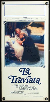4w866 LA TRAVIATA Italian locandina '83 Placido Domingo, great romantic image, opera!