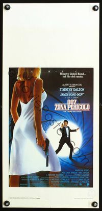 4w876 LIVING DAYLIGHTS Italian locandina '87 Timothy Dalton as James Bond & sexy Maryam d'Abo!
