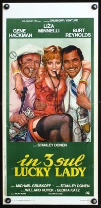 4w880 LUCKY LADY Italian locandina '76 Ciriello art of Gene Hackman, Liza Minnelli, Burt Reynolds!