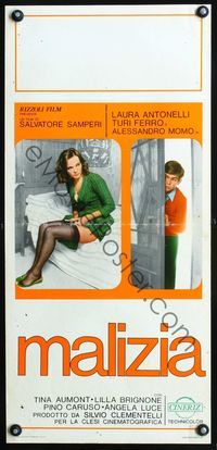 4w885 MALICIOUS Italian locandina '73 Salvatore Samperi's Malizia, Italian, boy & his sexy maid!