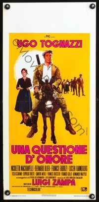 4w921 QUESTION OF HONOUR Italian locandina R1970s Piovano art of Ugo Tognazzi, Una questione d'onore
