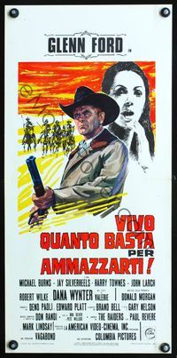 4w939 SANTEE Italian locandina '73 cool art of cowboy Glenn Ford w/rifle, Dana Wynter!