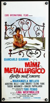 4w942 SEDUCTION OF MIMI Italian locandina '72 Mimi metallurgico ferito nell'onore, art of Giannini!