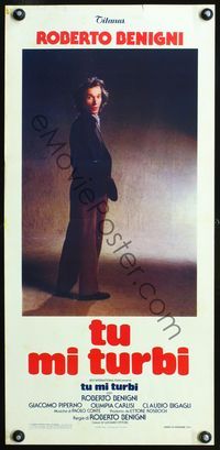 4w994 YOU DISTURB ME Italian locandina '83 Tu mi turbi, wacky image of Roberto Benigni!