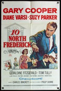 4x005 10 NORTH FREDERICK 1sh '58 Gary Cooper, Diane Varsi, from John O'Hara's best-seller!