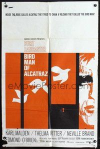 4x077 BIRDMAN OF ALCATRAZ 1sh '62 Burt Lancaster, John Frankenheimer prison classic!