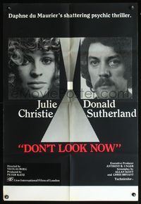 4x207 DON'T LOOK NOW English 1sh '73 Nicolas Roeg directed, Julie Christie, Donald Sutherland