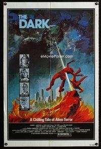 4x168 DARK 1sh '79 William Devane, Richard Jaeckel, cool Joseph Smith sci-fi art!