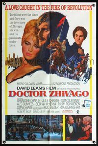 4x196 DOCTOR ZHIVAGO 1sh '65 Omar Sharif, Julie Christie, David Lean English epic, Terpning art!