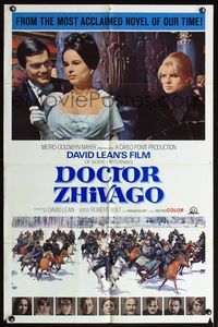 4x198 DOCTOR ZHIVAGO style B 1sh '65 Omar Sharif, Julie Christie, David Lean English epic!