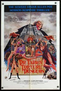 4x212 DR. TARR'S TORTURE DUNGEON style B 1sh '76 wild art of babes tortured by Joseph Musso!