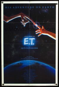 4x221 E.T. THE EXTRA TERRESTRIAL 1sh '83 Steven Spielberg classic, John Alvin art!
