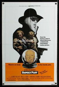 4x253 FAMILY PLOT 1sh '76 from the mind of devious Alfred Hitchcock, Karen Black, Bruce Dern!