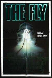 4x297 FLY 1sh '86 David Cronenberg, Jeff Goldblum, cool sci-fi art by Mahon!
