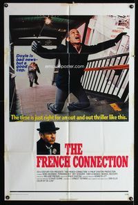 4x313 FRENCH CONNECTION 1sh '71 Gene Hackman, Roy Scheider, directed by William Friedkin!