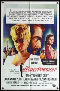 4x315 FREUD 1sh '63 John Huston directed, Montgomery Clift, Susannah York, The Secret Passion!