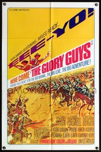 4x346 GLORY GUYS style A 1sh '65 Sam Peckinpah, action art, riding hell-bent for the big brawl!