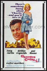 4x356 GOODBYE CHARLIE 1sh '64 Tony Curtis, sexy barely-dressed Debbie Reynolds, Pat Boone!