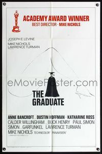 4x360 GRADUATE style B 1sh '68 artwork of Dustin Hoffman & Anne Bancroft's sexy leg!