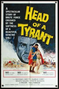 4x390 HEAD OF A TYRANT 1sh '60 a story of brute force crushed by the softness of a beautiful girl!