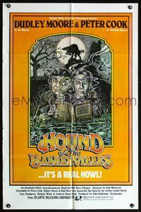 4x441 HOUND OF THE BASKERVILLES 1sh '78 Peter Cook as Sherlock Holmes, Dudley Moore as Dr. Watson!
