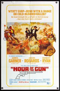 4x443 HOUR OF THE GUN 1sh '67 James Garner as Wyatt Earp, John Sturges, was he a hero or killer?