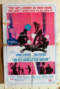 4x475 IN THE HEAT OF THE NIGHT 1sh '67 Sidney Poitier, Rod Steiger, Warren Oates