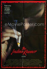 4x478 INDIAN RUNNER 1sh '91 directed by Sean Penn, cool close-up smoking image!