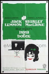 4x491 IRMA LA DOUCE style B 1sh '63 Billy Wilder, great art of Shirley MacLaine & Jack Lemmon!