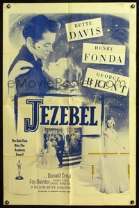 4x506 JEZEBEL 1sh R56 Bette Davis, Henry Fonda, George Brent, directed by William Wyler!