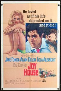 4x510 JOY HOUSE 1sh '64 Rene Clement, super sexy Jane Fonda, Alain Delon, Les Felins
