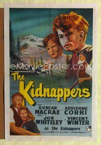 4x520 LITTLE KIDNAPPERS English 1sh '54 art of two orphan boys by the mountains of Nova Scotia!