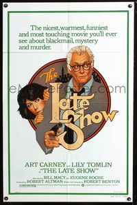 4x550 LATE SHOW 1sh '77 great Richard Amsel artwork of Art Carney & Lily Tomlin!