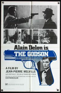 4x552 LE SAMOURAI 1sh '72 Jean-Pierre Melville film noir classic, Alain Delon, The Godson!