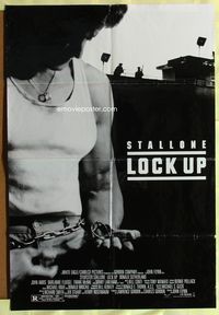 4x565 LOCK UP 1sh '89 great image of Sylvester Stallone in prison!