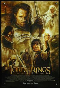 4x572 LORD OF THE RINGS: THE RETURN OF THE KING advance DS 1sh '03 Peter Jackson, rare version!