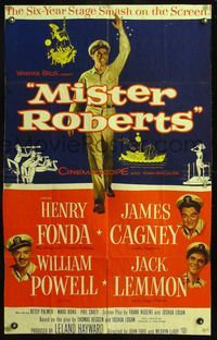 4x660 MISTER ROBERTS 1sh '55 Henry Fonda, James Cagney, William Powell, Jack Lemmon, John Ford
